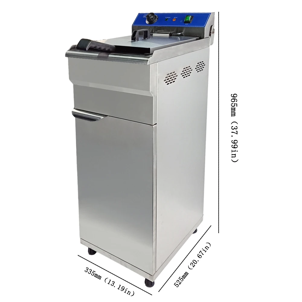 Коммерческое использование Электрический Глубокий Fryer 220V 5000W 16L большой емкости