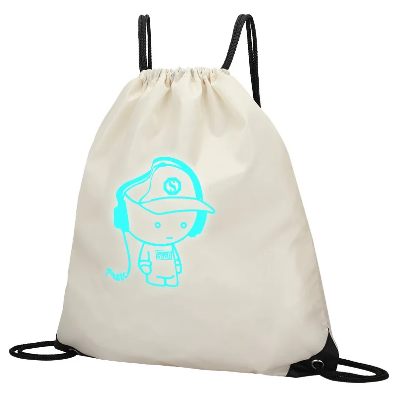 drawstring bags 34 Антикражные сумки, ночник, детский школьный рюкзак, чехол-карандаш, аниме светящиеся школьные сумки для мальчиков и девочек, школьная сумка - Цвет: drawstring bags 34