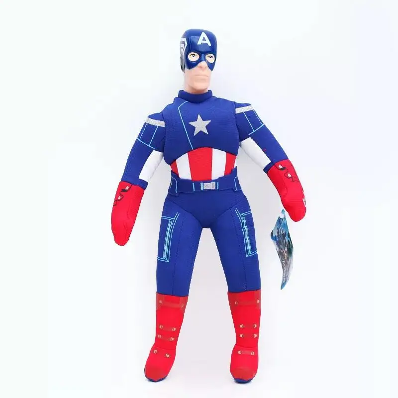 captain america Горячие Мстители Фигурки игрушки 25 см Человек-паук Бэтмен Супермен Железный человек Халк Капитан Америка Тор Marvel Рождественский подарок - Цвет: captain america