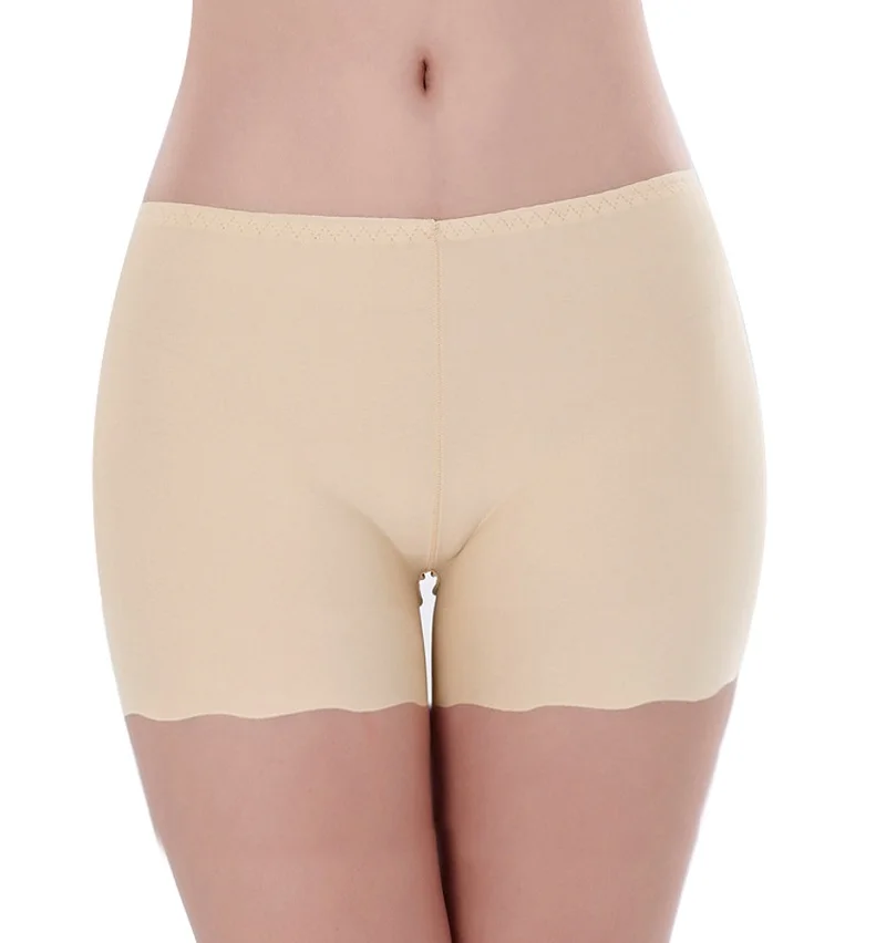 Шорты боксеры женские бесшовные шелковые безопасные короткие штаны из ледяного