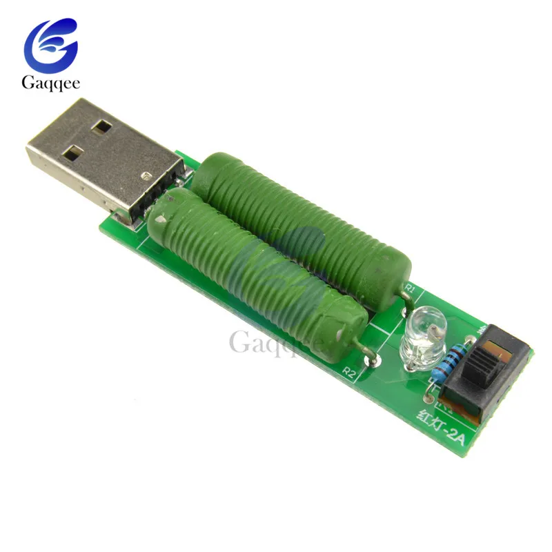 USB резистор dc электронная нагрузка с переключателем регулируемый ток 5 в 1A/2A/3A