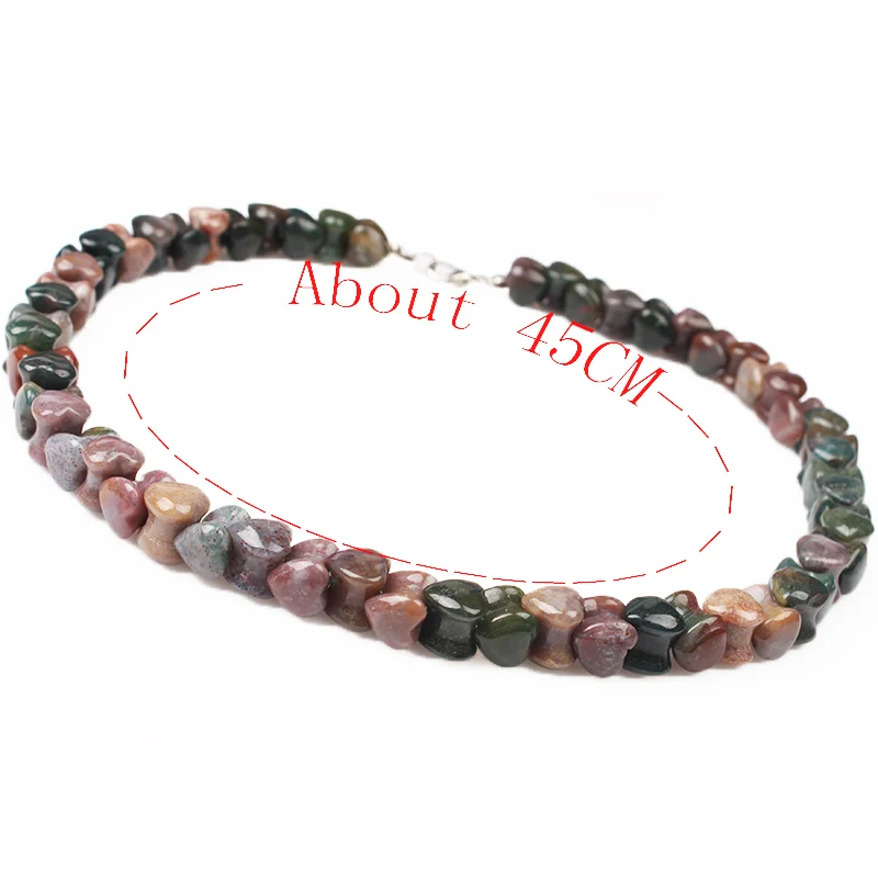 2017 Hi-Q N Natural Stone Beads Heart Necklaces Women Chain 45CM Choker Necklace Pendants Charm Bohemian jewelry | Украшения и