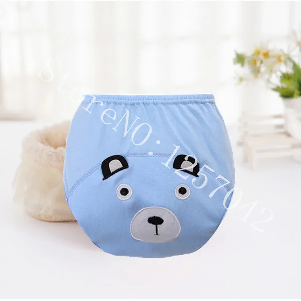 Blue Bear Детские хлопковые тренировочные штаны трусы детские подгузники многоразовые тканевые Подгузники моющиеся Младенцы детское нижнее белье пеленка - Цвет: Blue Bear