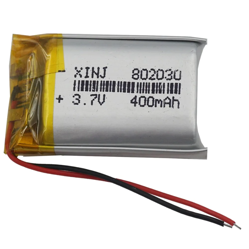 XINJ 3 7 V 400 mAh литий полимерный аккумулятор Li ion li po cell 802030 для MP4 Электронная книга