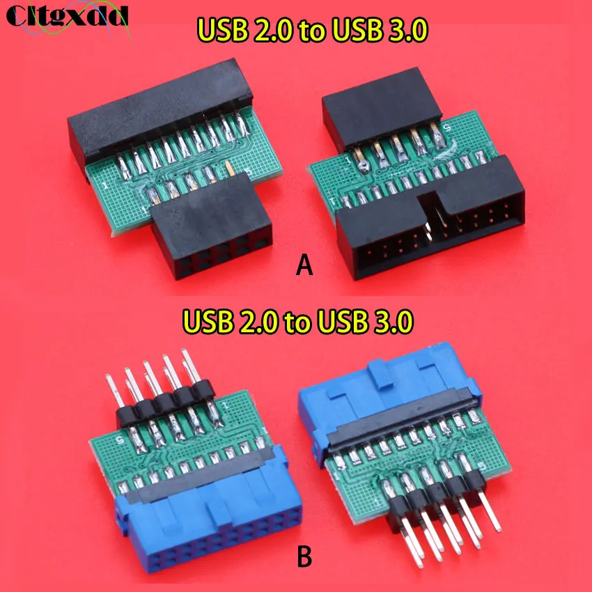 1 шт. шасси спереди USB3.0 к USB2.0 кабель адаптер панель 19Pin 20 Pin материнской плате 9
