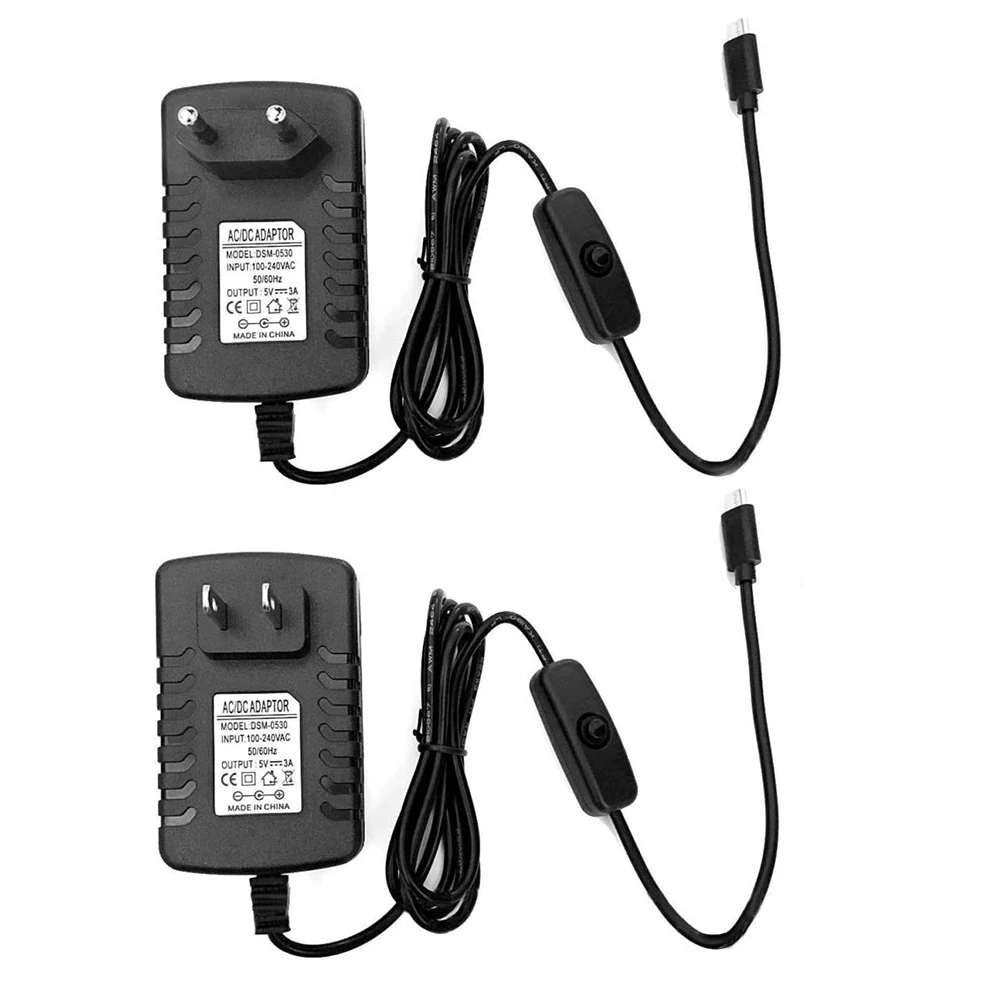 5V 3A Micro USB блок питания зарядное устройство адаптер ВКЛ ВЫКЛ переключатель для
