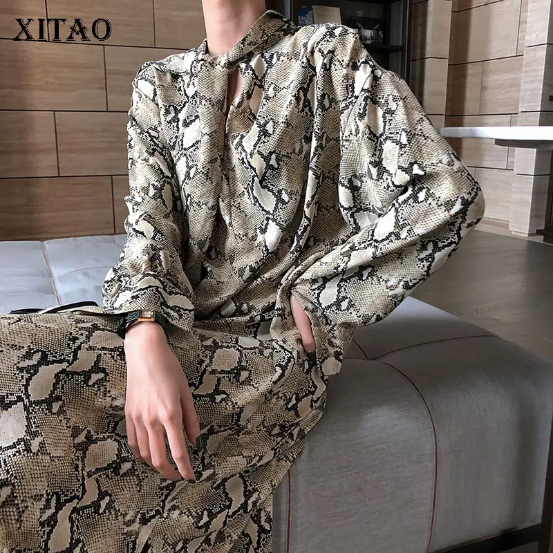 [XITAO] Корейская мода для женщин 2019 Весна Лето круглый вырез длинный рукав до