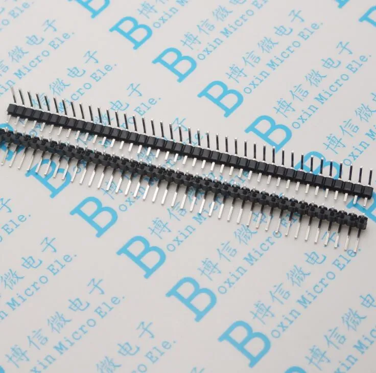 

Бесплатная доставка 100 шт. 1*40 Однорядная изогнутая игла 2,54 мм 40P 90 градусов угловая медь