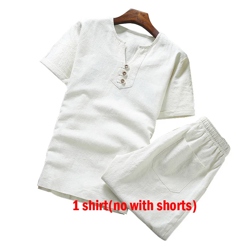 White 1 shirt MFERLIER, летняя мужская рубашка, большой размер 5XL 6XL 7XL 8XL 9XL, хлопок, лен, обхват груди 105-155 см, мужская рубашка, 5 цветов - Цвет: White 1 shirt