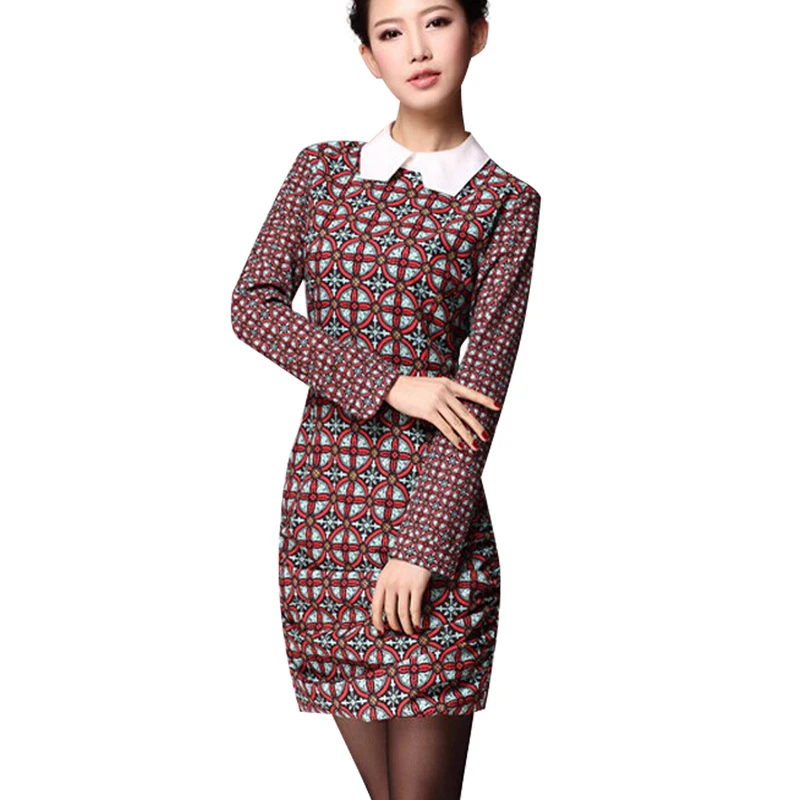2016 новый дизайн печатной платье высокого качества модное элегантное короткое с