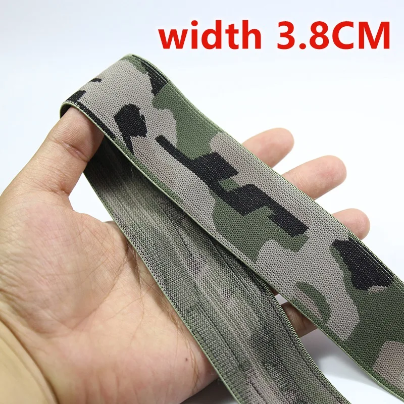 width 3.8CM Камуфляжные эластичные ленты 30~ 38 мм эластичная лента для одежды сумки брюки эластичная резина DIY Швейные аксессуары резинка - Цвет: width 3.8CM