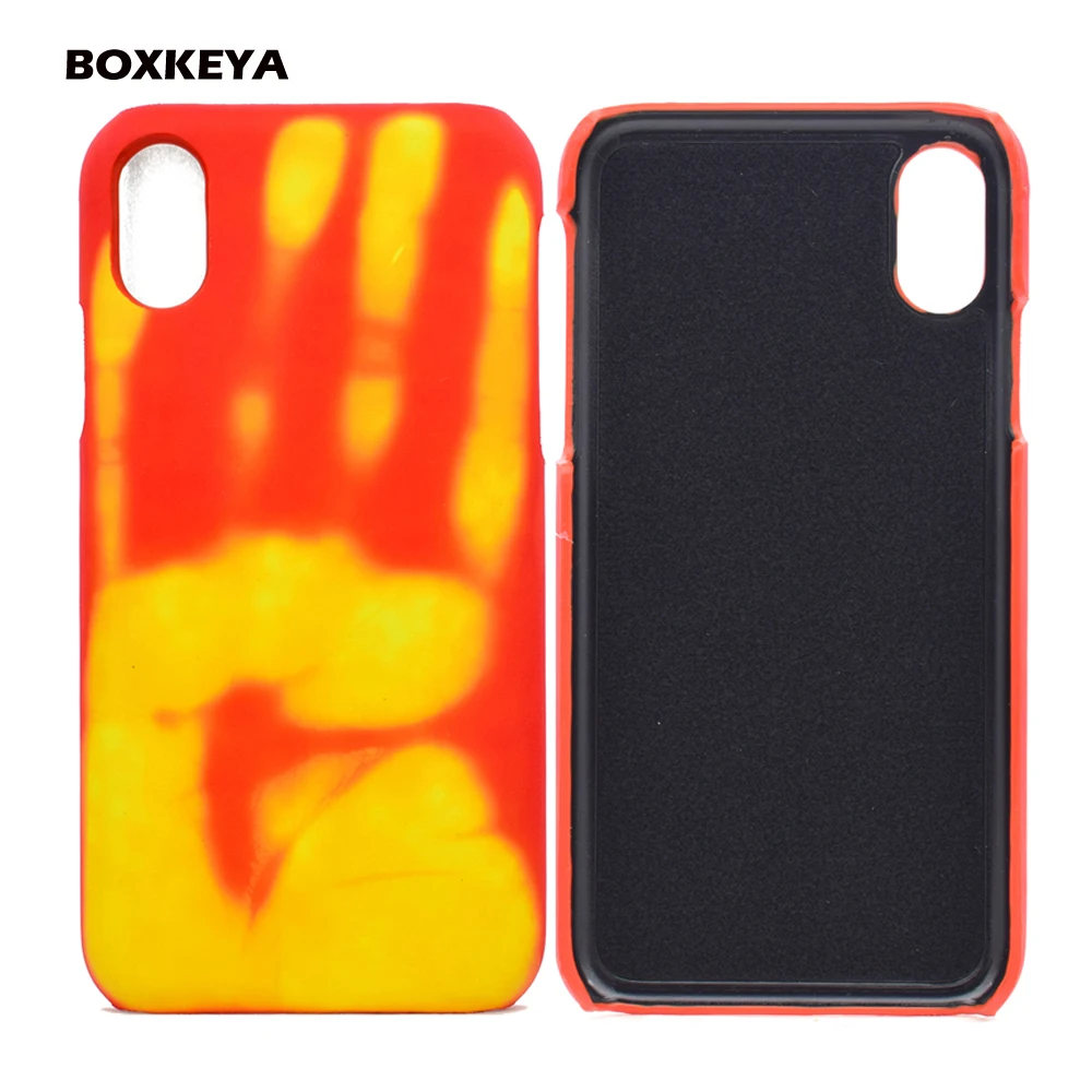 Роскошный датчик температуры чехол для iPhone X Xs XR 8 7 Plus 6 6S Мягкий Обесцвечивающий