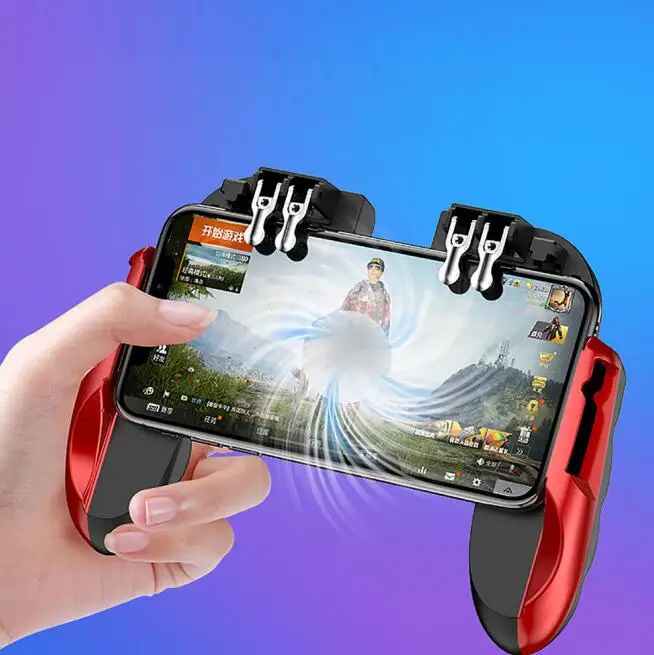 With cooler PUBG мобильный контроллер геймпад с охлаждающим вентилятором для iOS Android для samsung Galaxy L2R2 джойстик без батареи Plug and play - Цвет: With cooler