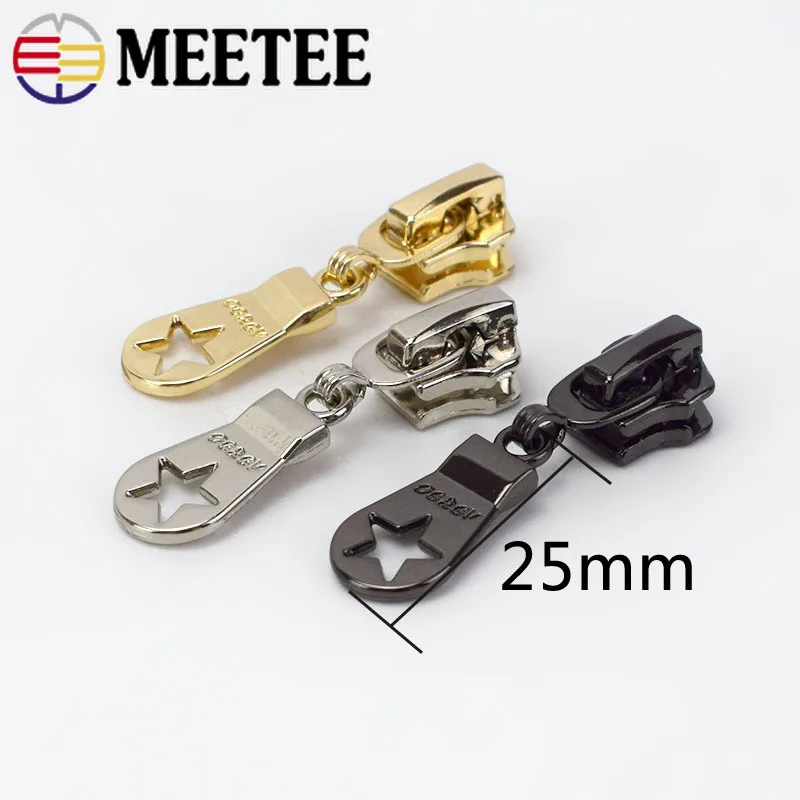 10 шт. Meetee 5 # металлические сумки пулеры на молнии для одежды с автоматическим