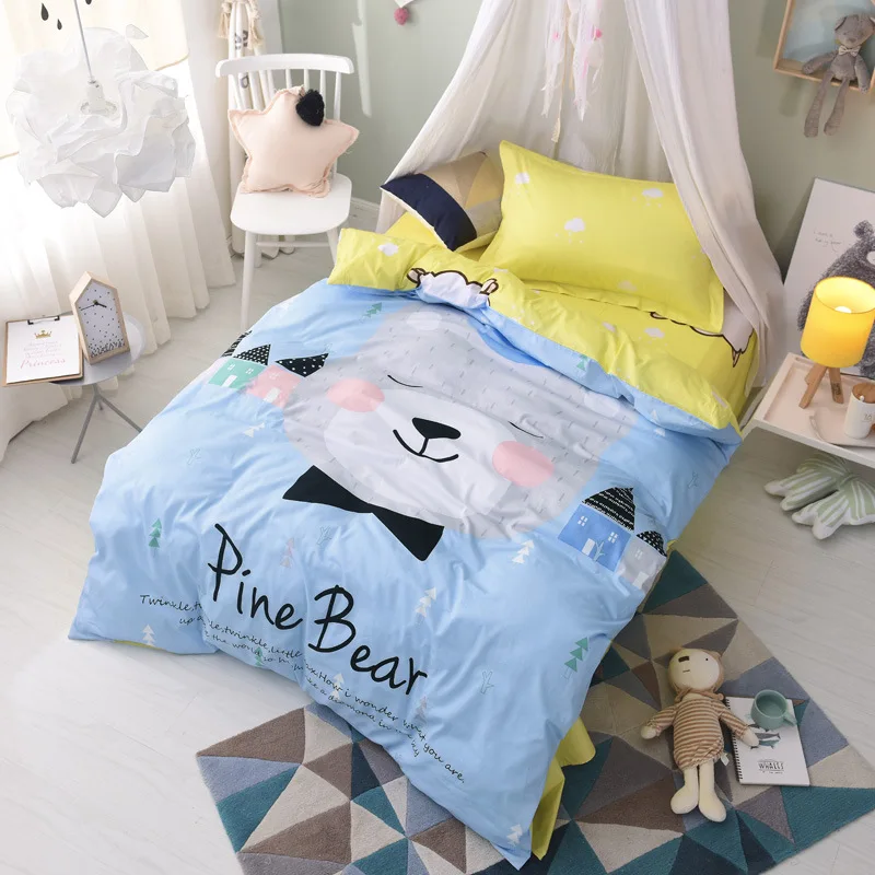 Из египетского хлопка мультфильм лиса 3 шт. Постельное бельё дети Постельные