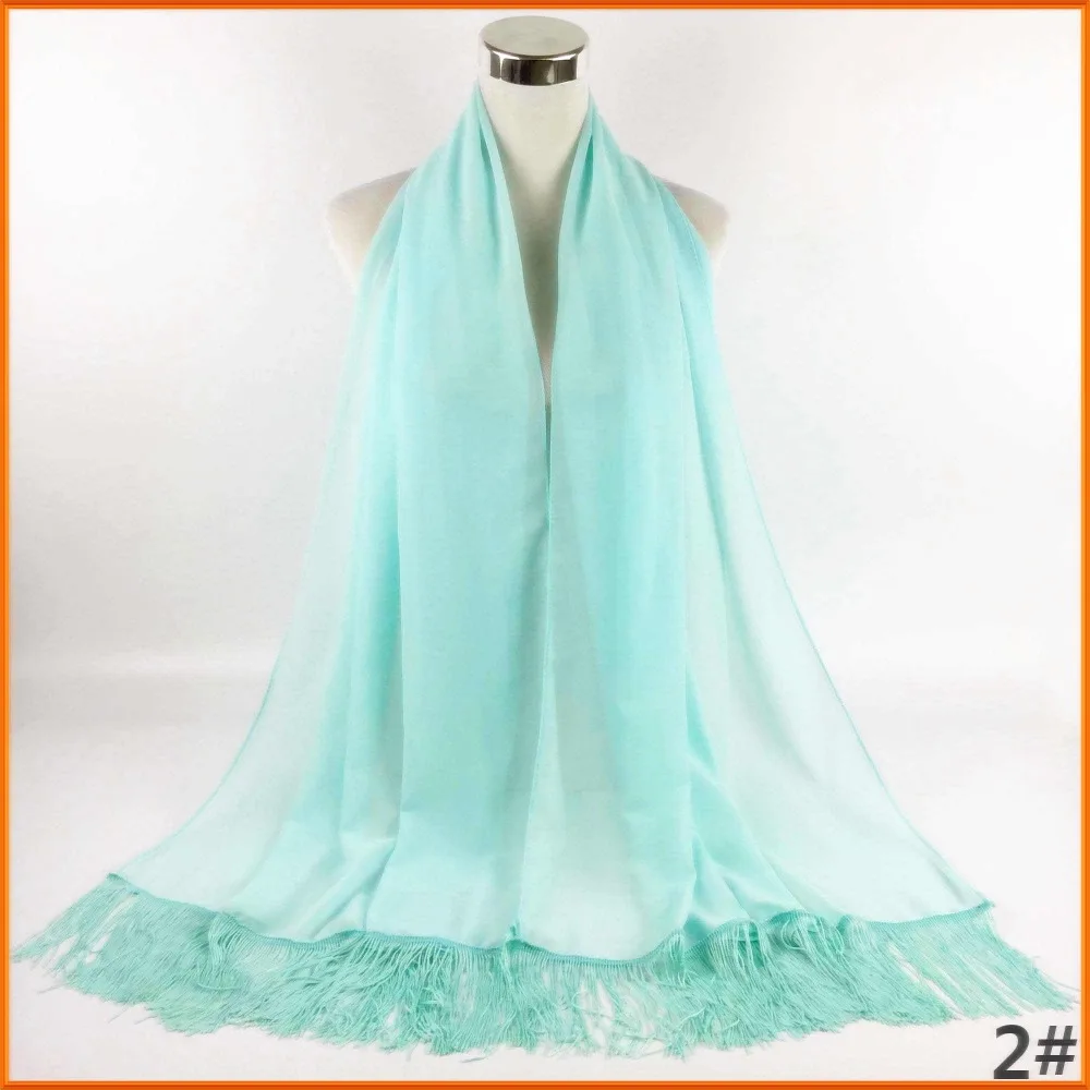 Простой жемчужный шифоновый хиджаб-шаль шарф абайя никаба исламский