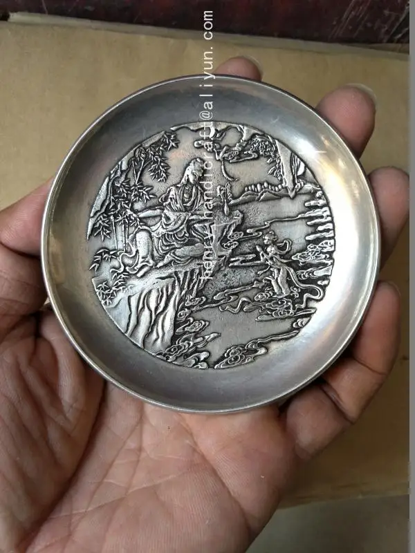

Rare old Chinese QingDyansty silver plate,beauty,Free shipping