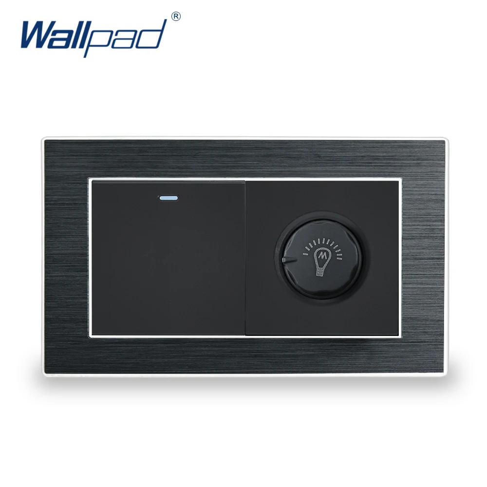 1 банда 2 переключатель с светодиодный диммер Wallpad роскошный настенный светильник