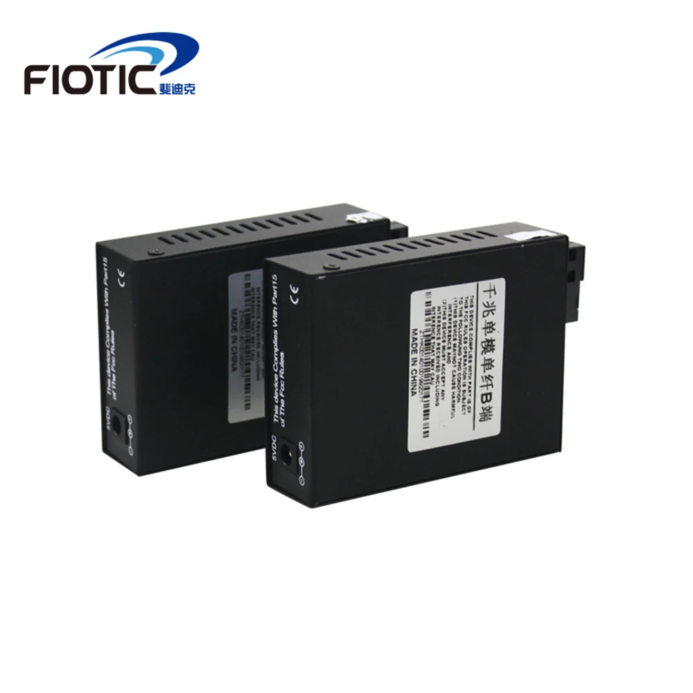 1 pair gigabit fibra optical to rj45 1000Mbps media converter  Singlemode fiber to ethernet switch Single fiber Transceiver