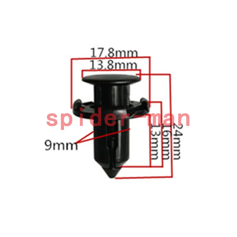 20Pcs 9MM Hole Nylon Car Push Type Rivet Retainer Bumper Fender Clips For Civic Accord Acura CRV | Автомобили и мотоциклы