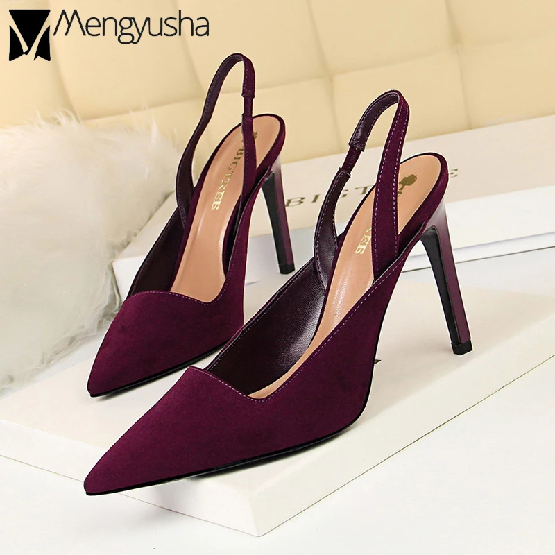Европейский бренд открытые туфли на шпильке женские лодочки с острым носком и