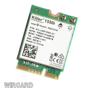 Ноутбук Killer 1550i AC Dual Band 1.73gbps 9560NGW NGFF Key E Wi-Fi карта 9560AC 802.11ac BT 5,0 для Windows 10