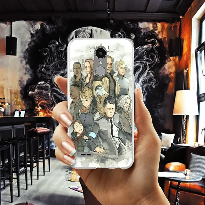 Detroit стать человека RK800 для LG K4 K7 K8 K10 2017 G2 G3 мини G4 дух G5 G6 V10 V20 V30 Nexus 5X мягкие