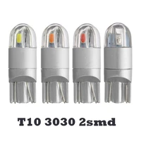 ysy 10pcs t10 led bulbs white 168 501 w5w led lamp t10 wedge 3030 2smd interior lights 12v red amber yellow ice blue