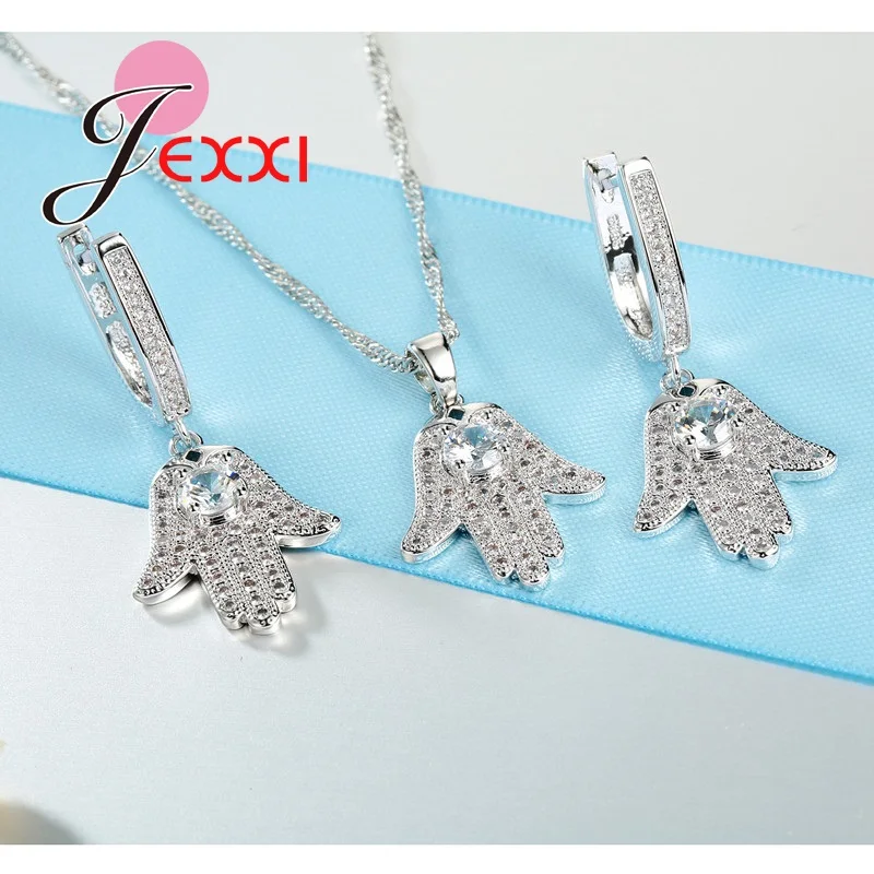 Vintage Tree Design Jewelry Set For Women Lady S Silver And Clear White Rhinestone Decorations EarringsNecklace Sets | Украшения и