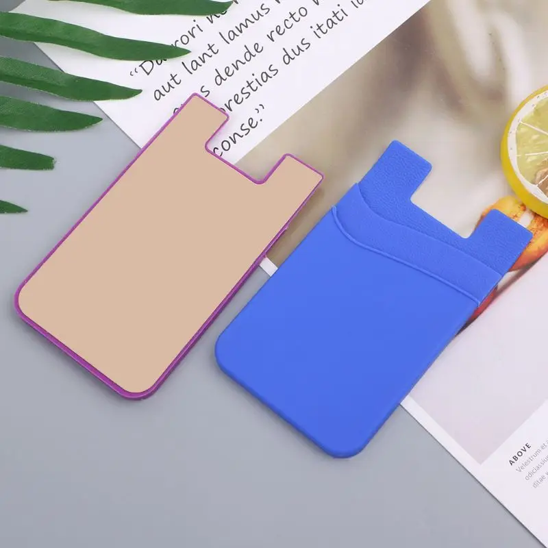 THINKTHENDO Fashion Silicone Adhesive Sticker Back Cover Card Holder Case Pouch For Cell Phone Cards Organizer | Багаж и сумки