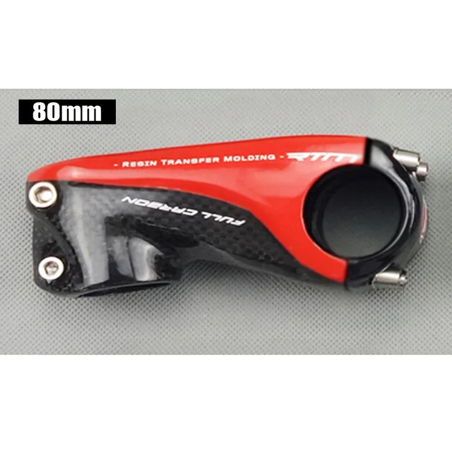 Red Glossy 80MM TMAEX New Full Carbon Stem Road/Mountain Bike Stem 80/90/100/110MM Red/Black/White/Silvery Free Shipping Bicycle Stem Parts - Цвет: Red Glossy 80MM