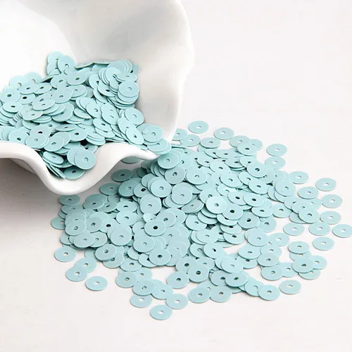 Solid light blue Сплошной цвет, серия 6 мм, блестки для шитья, свадебные украшения, аксессуары для одежды Lentejuelas Para Coser 20 г - Цвет: Solid light blue