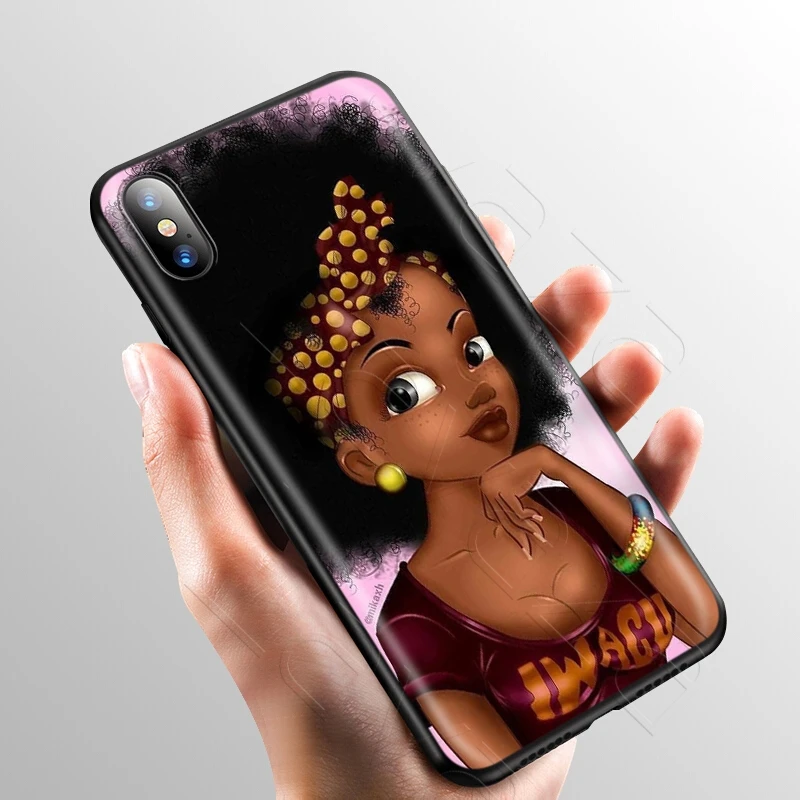 7 Lavaza Африканский Melanin Poppin черный чехол для девушек для iPhone 11 Pro XS Max XR X 8 7 6 6S Plus 5 5S se - Цвет: 7