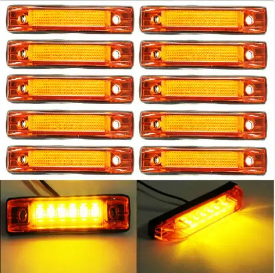 10x6 светодиодный габаритный фонарь для грузовиков и автобусов|led truck|car styling6 led |