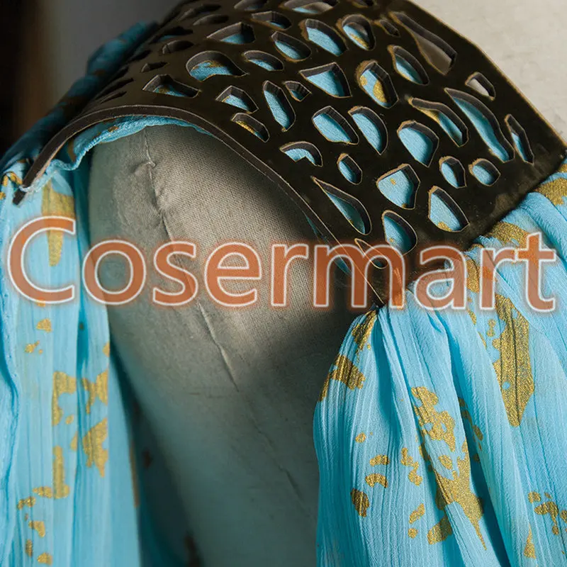 Длинное голубое платье Игра престолов Дейенерис Таргариен карнавальный костюм