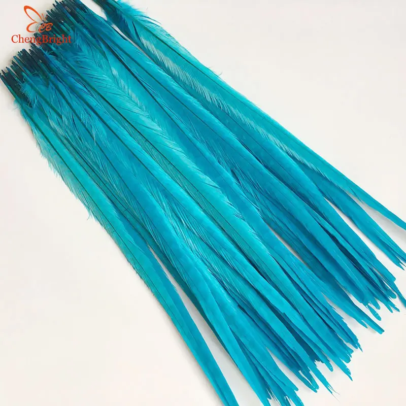 Sky Blue 2-500 шт. высокое качество натуральные перья фазана 16-18 дюймов/40-45 см Декоративные Diy Свадебные аксессуары фазанье перо - Цвет: Sky Blue