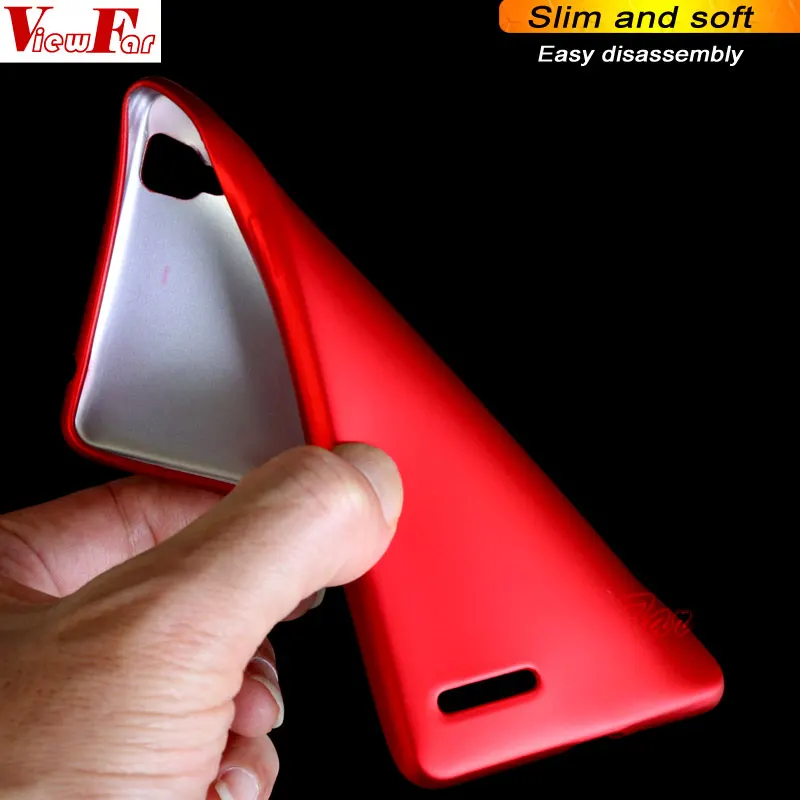 Viewfar Red Case For Oppo A35 F1 Cover Soft TPU Black Back Plastic Matte Gel Plain Funda Colors Anti Fall |