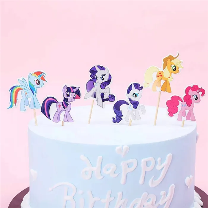Cake Topper-7 24 шт. форзенская принцесса день рождения торт Топпер Дети сувениры украшения кекс топперы Микки Минни Baby Shower принадлежности - Цвет: Cake Topper-7