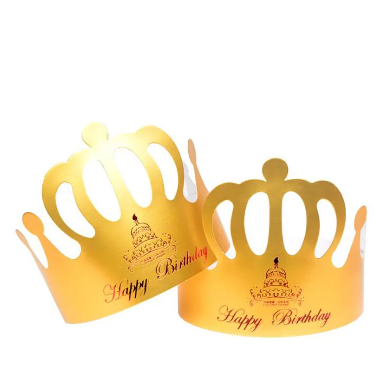 Шапка бронзовая с надписью Happy Birthday для детей и взрослых 100 шт./лот|Шляпы