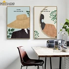 Плакаты и принты в скандинавском стиле, Современные Простые Модные портреты, Картина на холсте, настенные картины для гостиной, домашний декор