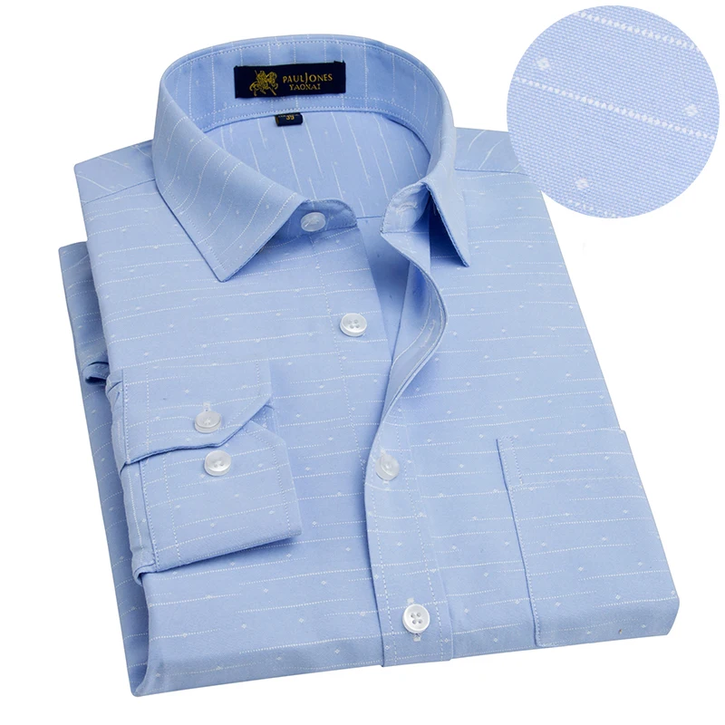 Рубашка мужская деловая из ткани Оксфорд повседневная не требует глажки