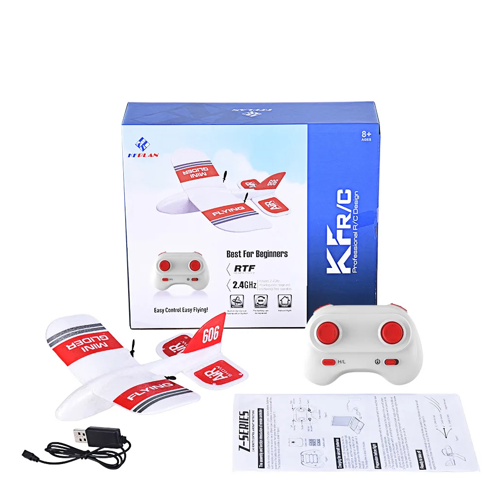 KFPLAN KF606 2,4 ГГц 2CH EPP Мини Крытый RC самолет планер Встроенный гироскоп RTF
