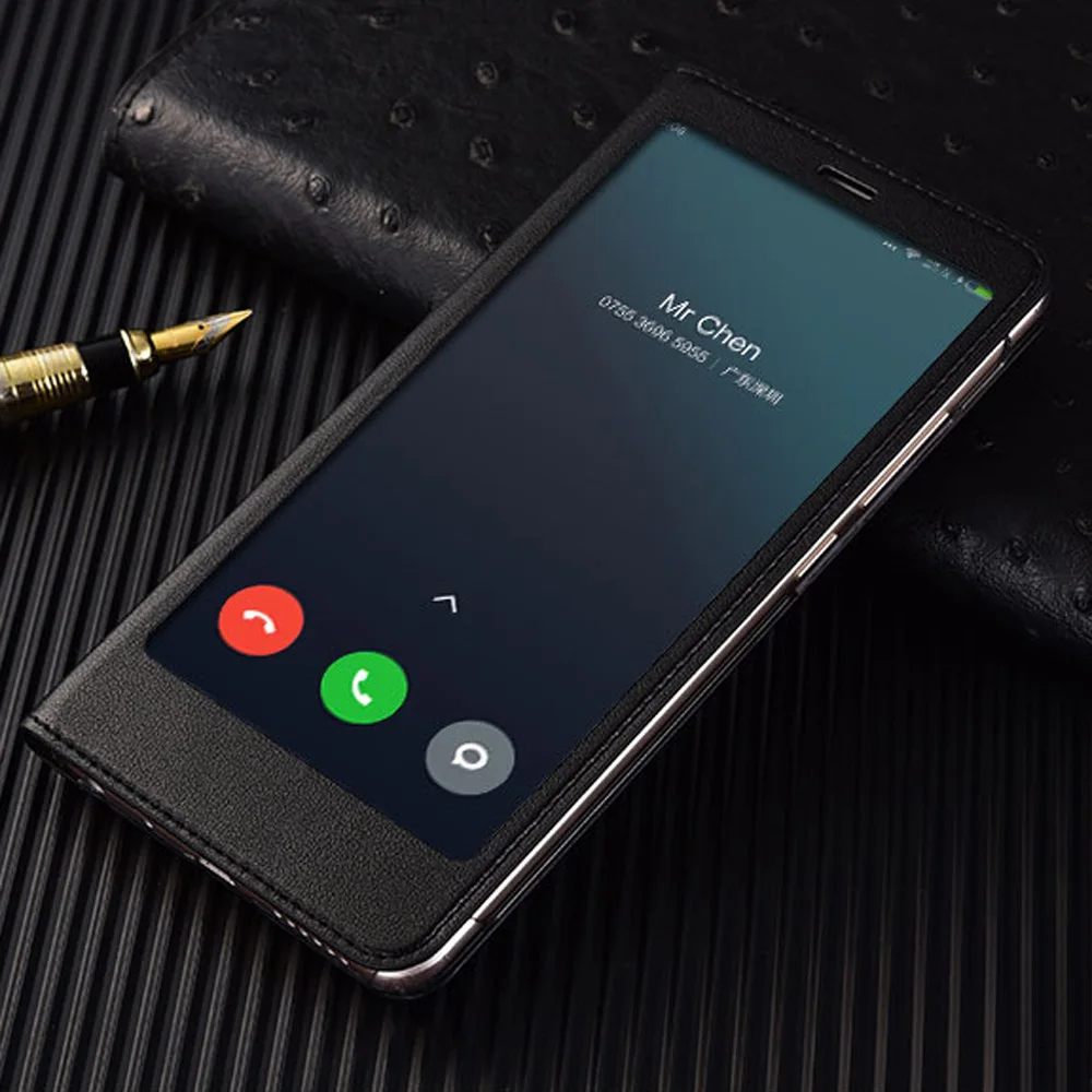 Кожаный чехол-книжка для Xiaomi Redmi Note 5 Pro Smart View с функцией автоматического сна, чехол для телефона s для Xiaomi Redmi Note5 Fundas Capa