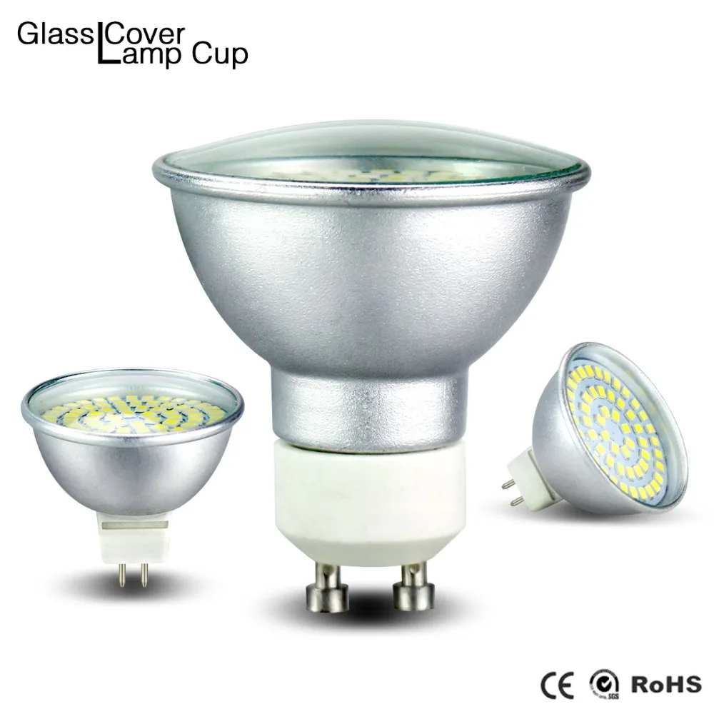 Светодиодный точечный светильник GU10 MR16 светодиодный 220 В 110 SMD2835 алюминиевый 12 GU5.3