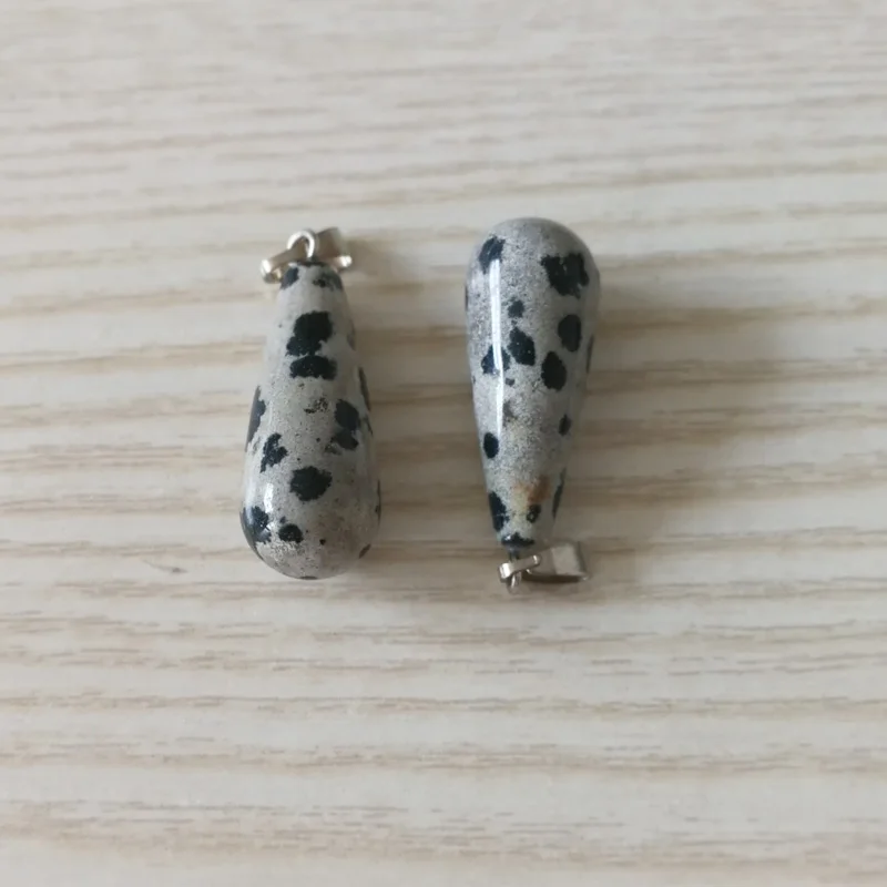 

Wholesale fashion natural spots stone pendants charms water drop pendant teardrop for Necklaces making 50pcs/lot