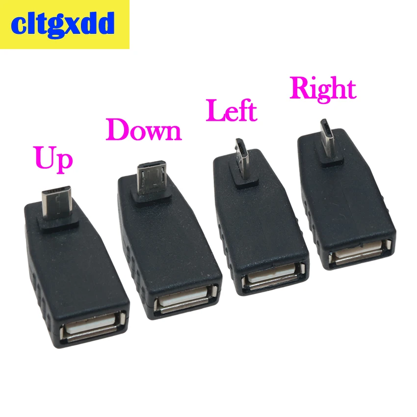 Адаптер cltgxdd с USB Мама на Micro папа 90 градусов под прямым углом левым OTG для