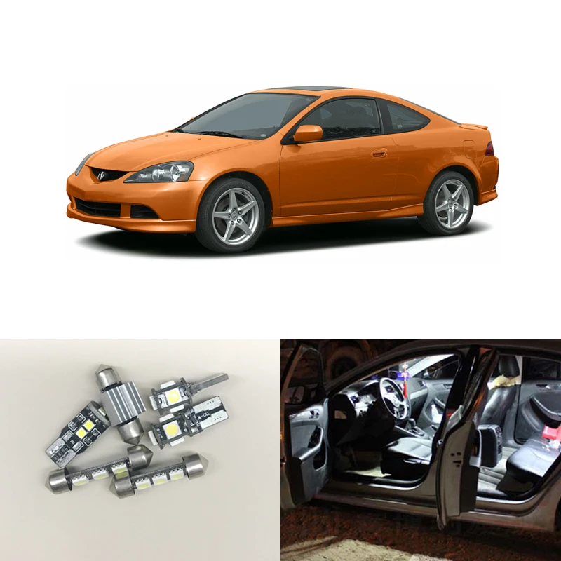 

Лампы для освещения салона автомобиля Acura RSX 2002-2006, светодиодные, белые