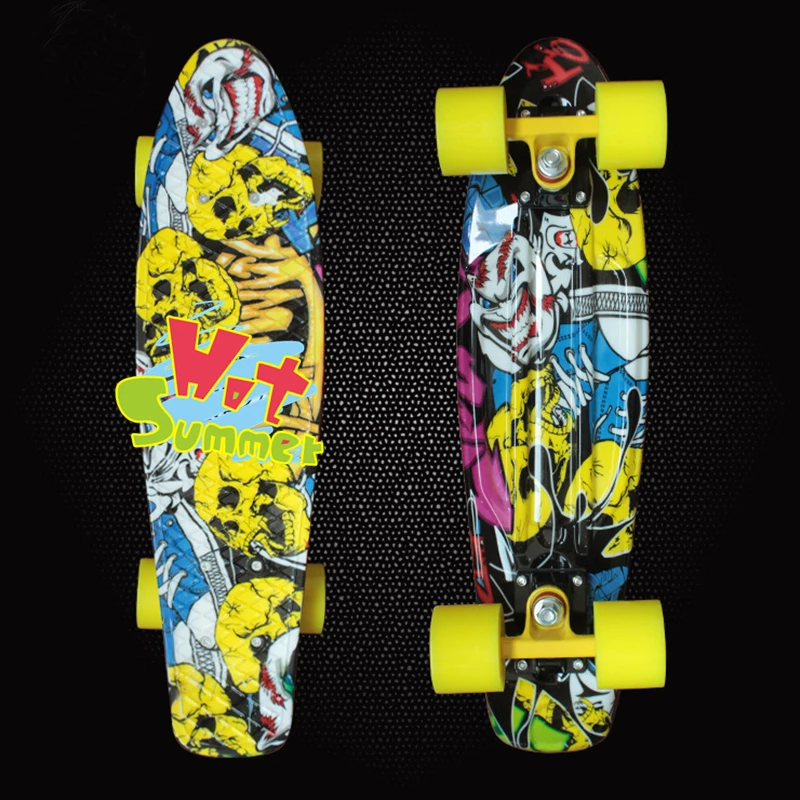 Горячая Распродажа мини крейсерская доска Пластиковый Скейтборд 22 &quotX 6&quot Ретро