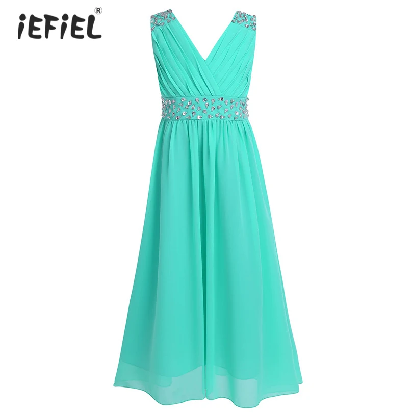 New Teenagers Vestido Flower Girl Dresses Princess Floral Formal Girls Dress Bridesmaid Wedding Birthday Party 4-14Y | Детская одежда и