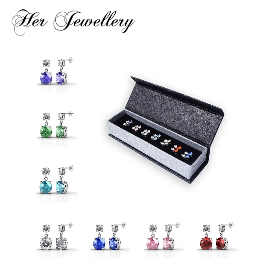 Ее ювелирные изделия 7 цветов серьги модные для вечерние девушки сделаны с